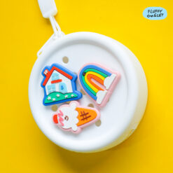 WHITE - RUBBER COIN BAG